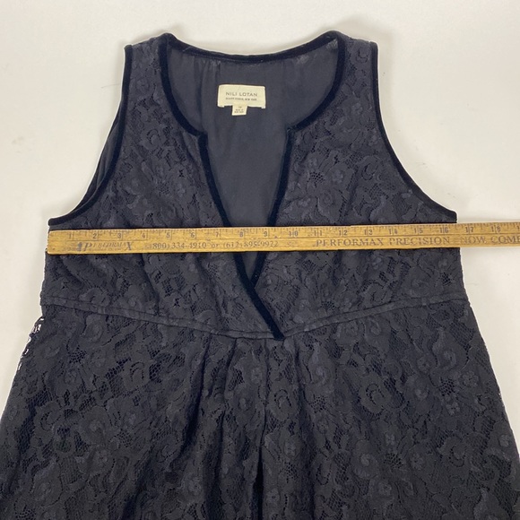 Nili Lotan Black Lace Sleeveless Dress Size 10 - Picture 8 of 10
